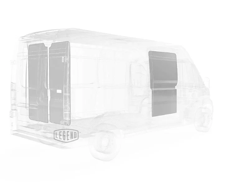 07R00-20-H – LEGEND FLEET Van Wall Liner, With Passenger Side Door And Rear Door Panels Textured Gray 4 Millimeter Th...